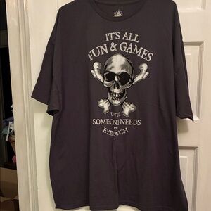 Disney Dark Gray Skull Graphic Tee
